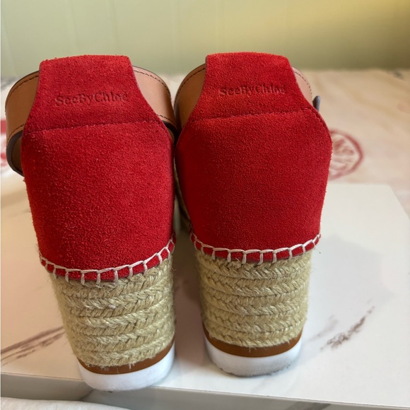 See By Chloe Red and Tan Espadrilles - Picture 5 of 8